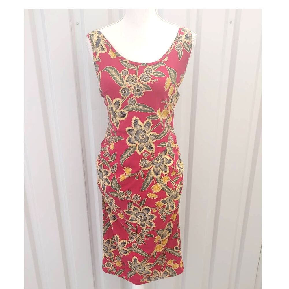 Old Navy Maternity Dress Floral Bodycon Sleeveless Pulllover Medium